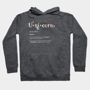 Unicorn Definition Exceptional Person Pastel Striped Hoodie